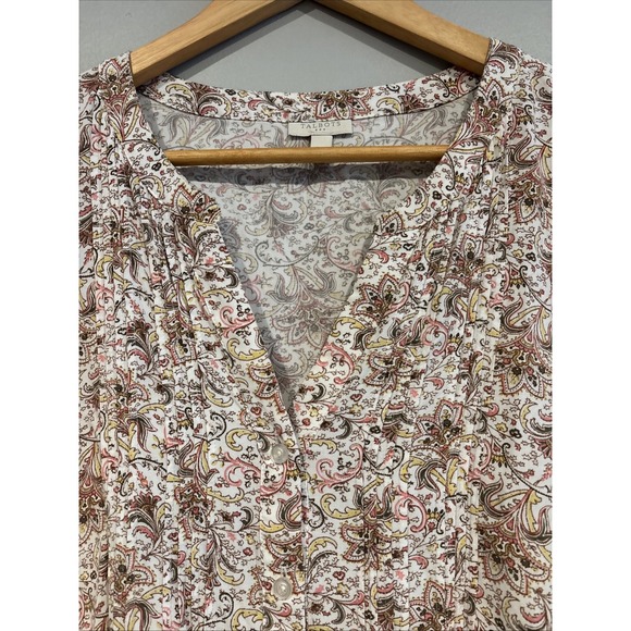 Talbots Women's Boho Button Down Peasant Shirt XL - Picture 2 of 5